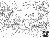 A coloring page of the lion king